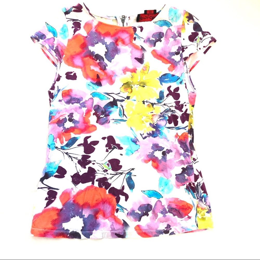 Alice + Olivia Air floral tee